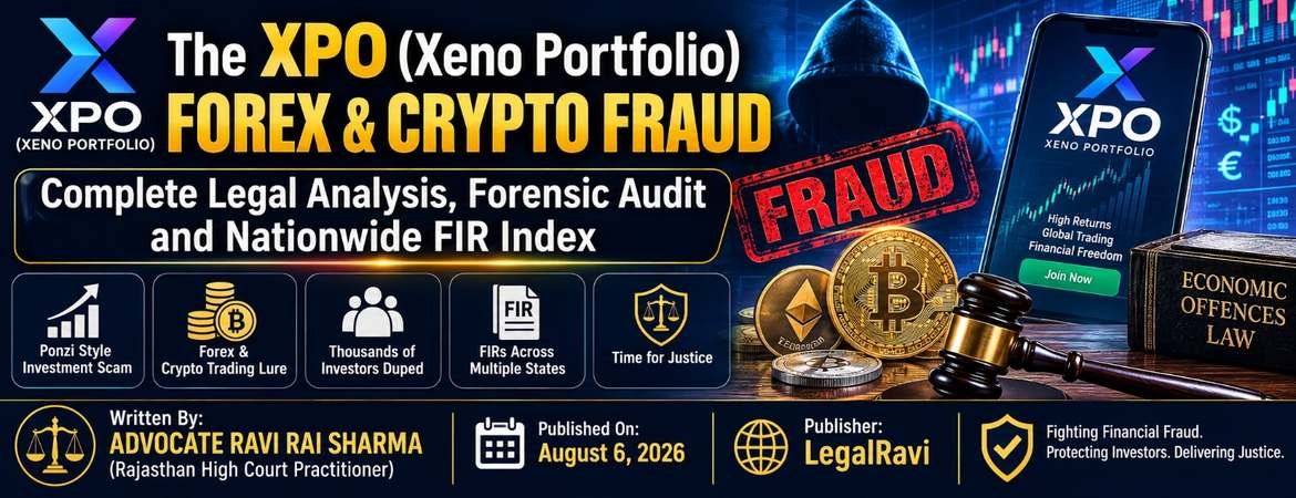 The XPO (Xeno Portfolio) Forex & Crypto Fraud: Complete Legal Analysis, Forensic Audit, and Nationwide FIR Index